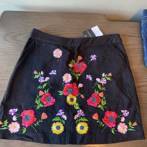Topshop embroidered skirt